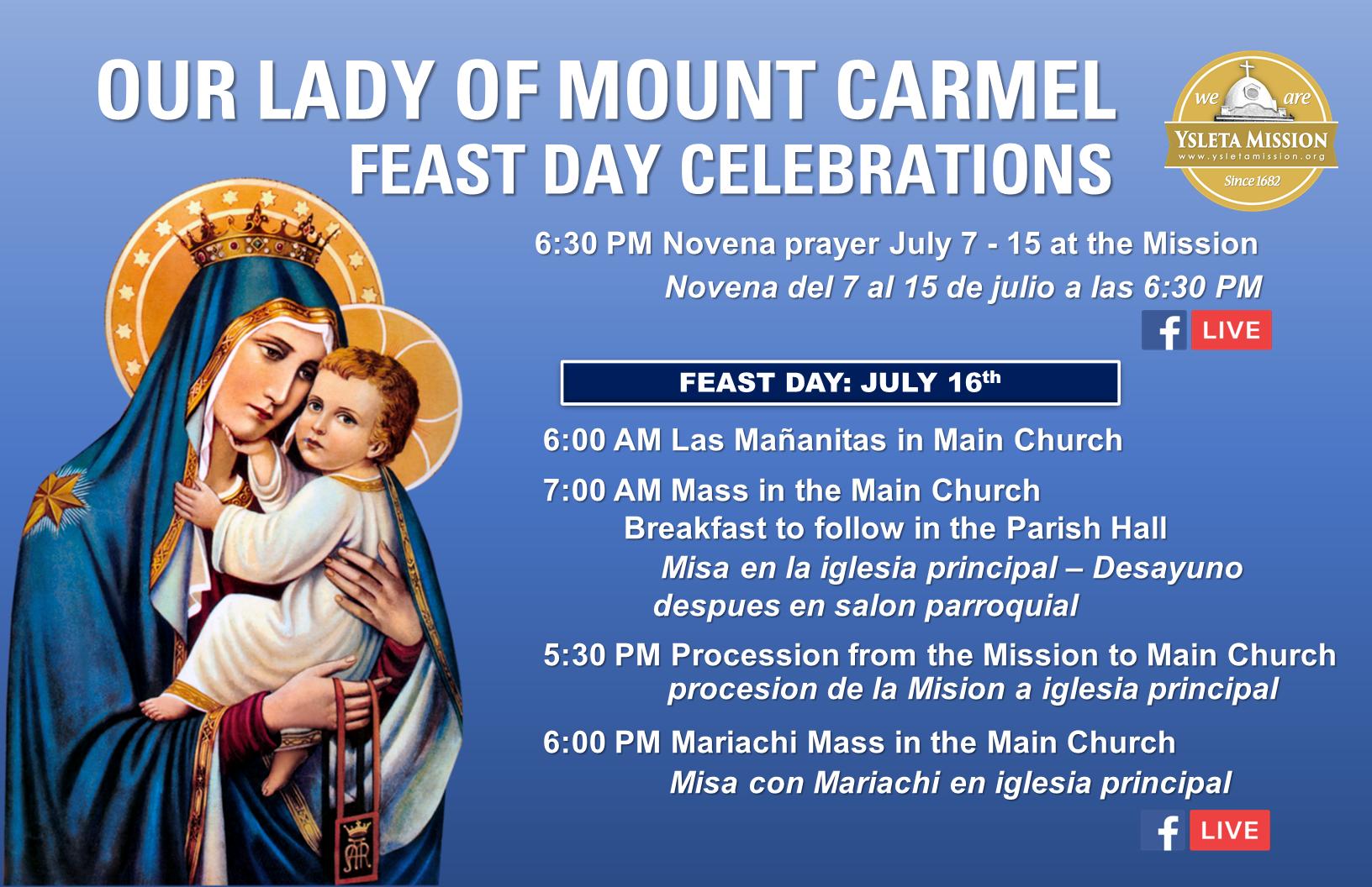 Mount Carmel Feast Day celebrations